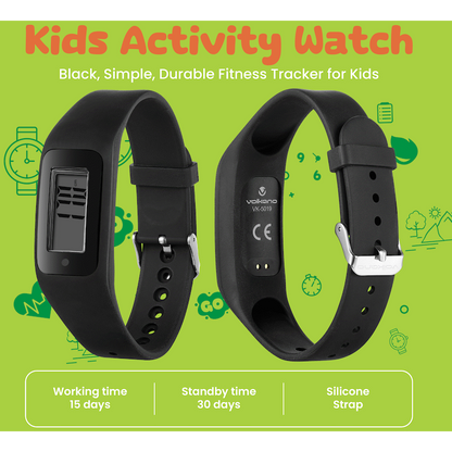 Volkano Step Up Series Activity Watch - Black | VK-5019-BK