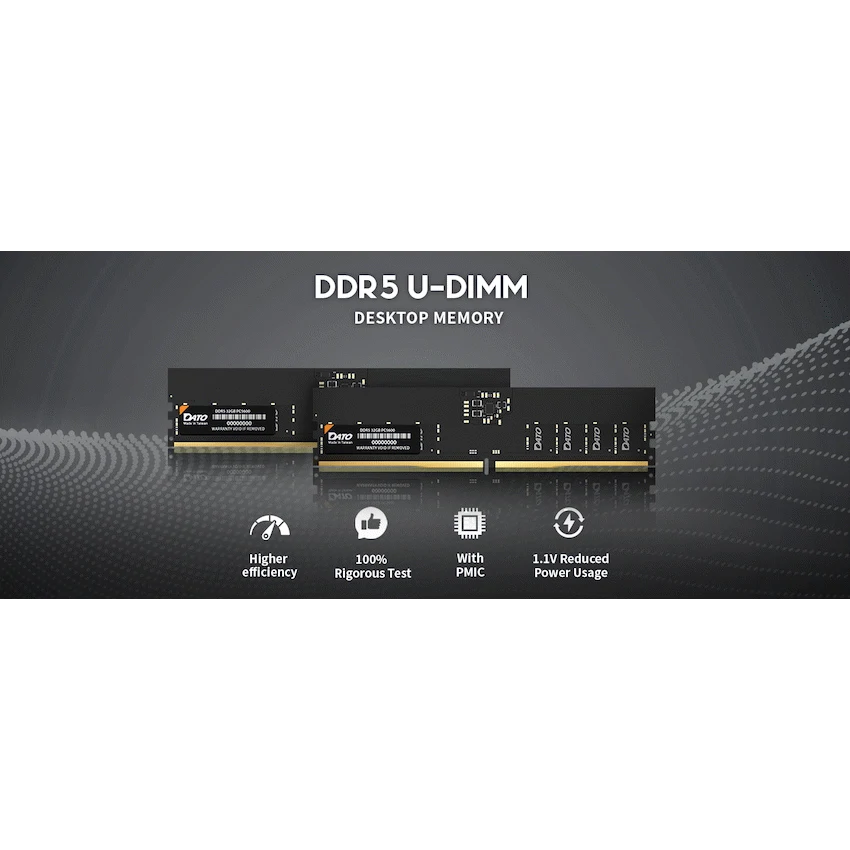 Dato 16GB DDR5 4800MHz PC5-38400 UDIMM Desktop Memory Module | DDR5-PC4800-16GB-D