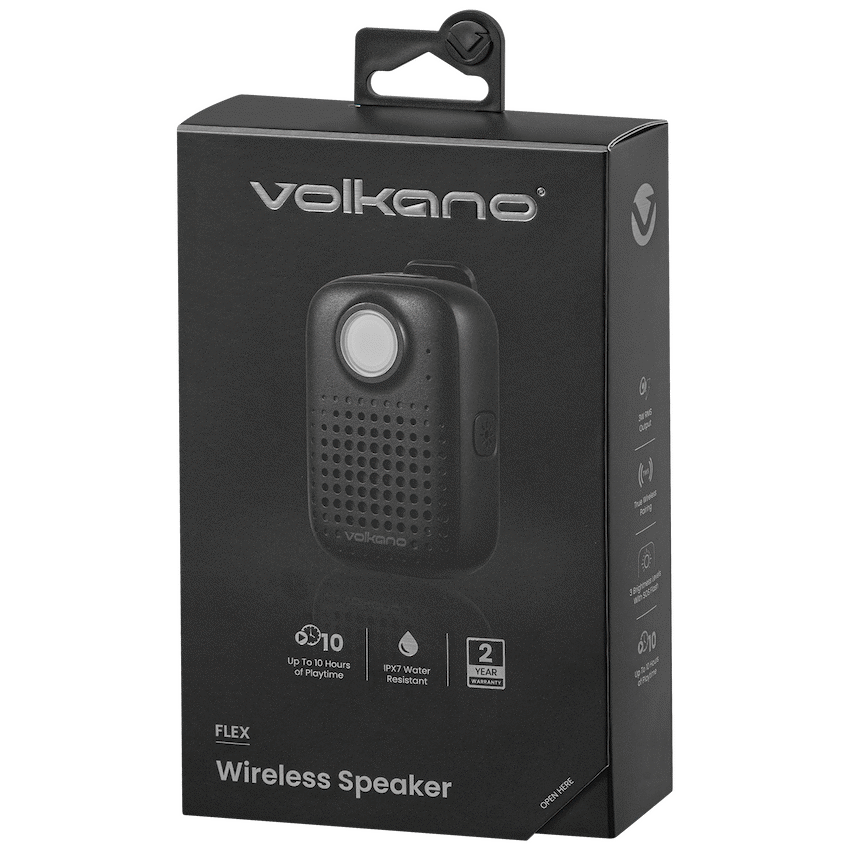 Volkano Flex Bluetooth Wireless Speaker - Black | VK-3010-BK