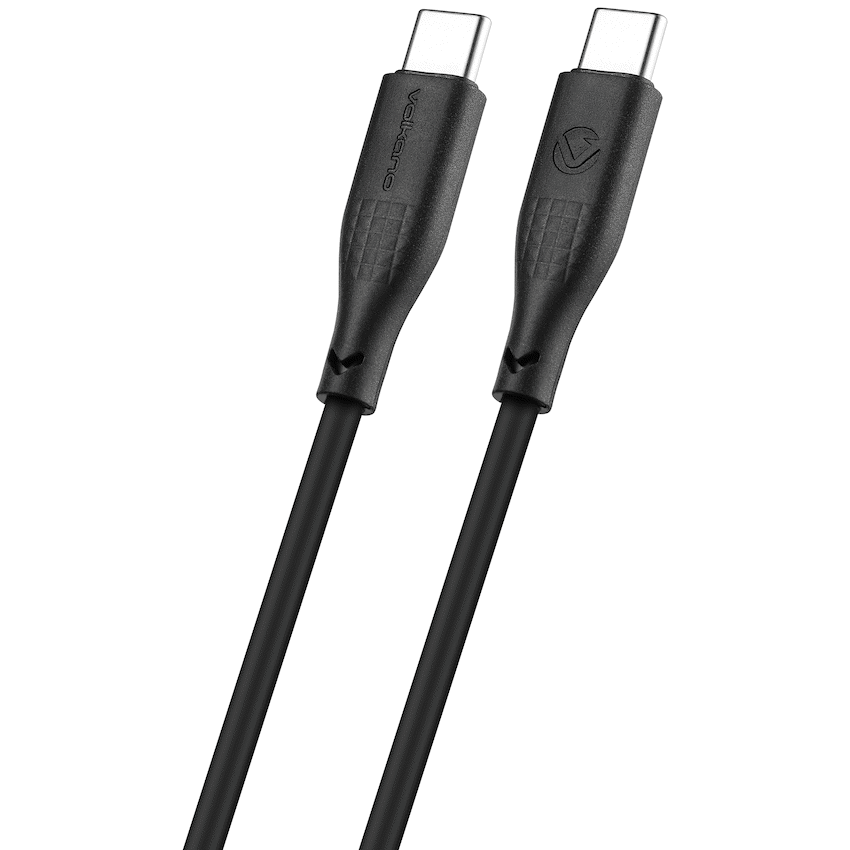 Volkano Nova Series USB C to USB C 100W 1.2m TPE cable-Black | VK-30086-BK