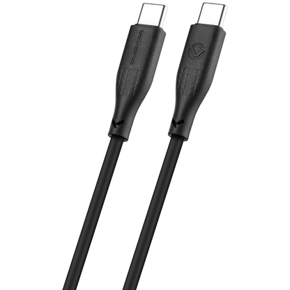 Volkano Nova Series USB C to USB C 100W 1.2m TPE cable-Black | VK-30086-BK