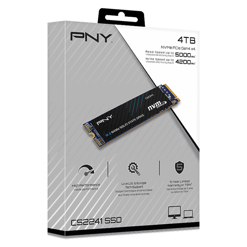 PNY CS2241 1TB M.2 2280 PCIe Gen4 x4 NVMe Internal Solid State Drive | M280CS2241-1TB-RB
