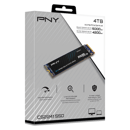 PNY CS2241 1TB M.2 2280 PCIe Gen4 x4 NVMe Internal Solid State Drive | M280CS2241-1TB-RB
