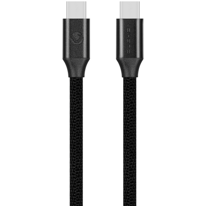 Volkano Weave Series Type-C to Type-C Cable (1.2m, 60w) - Black | VK-20167-BK
