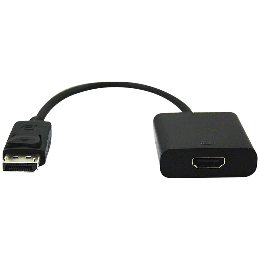Volkano Port Series DisplayPort to 4K HDMI Converter 10cm - Black | VK-20047-BK