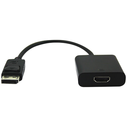 Volkano Port Series DisplayPort to 4K HDMI Converter 10cm - Black | VK-20047-BK