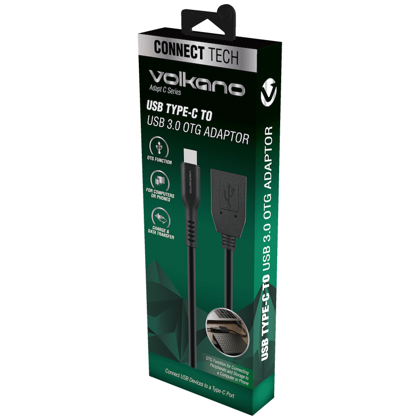 Volkano Adapt C Series Type-C to USB 3.0 Adaptor | VK-20169-BK
