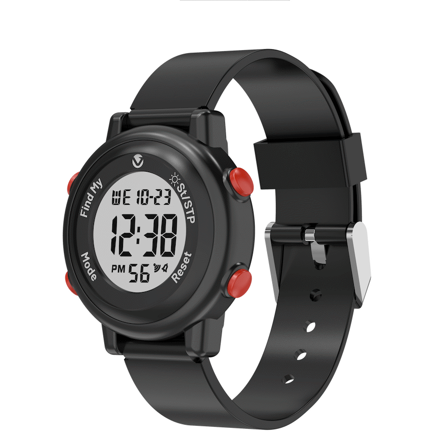 Volkano Kids Digital Watch with Apple Find My - 3ATM Waterproof (Anti-Lost) - Black | VK-5032-BLK