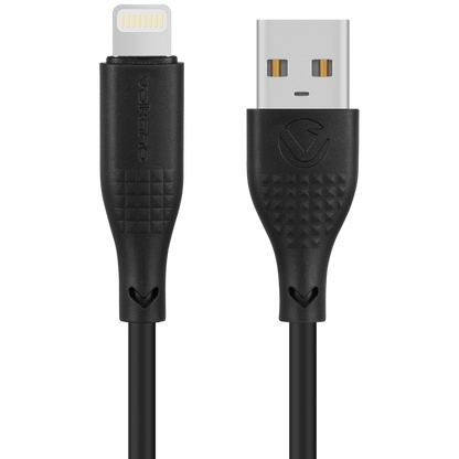 Volkano Nova Series USB A to Lightning charging cable 10W TPE-Black | VK-30090-BK
