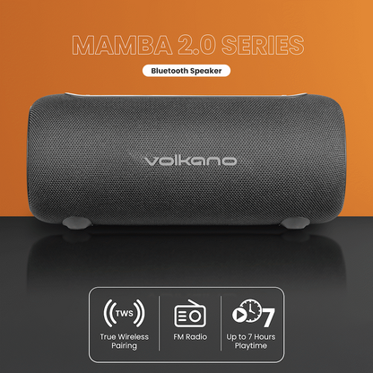 Volkano Mamba 2.0 Series Bluetooth Speaker - Black | VK-3137-BK