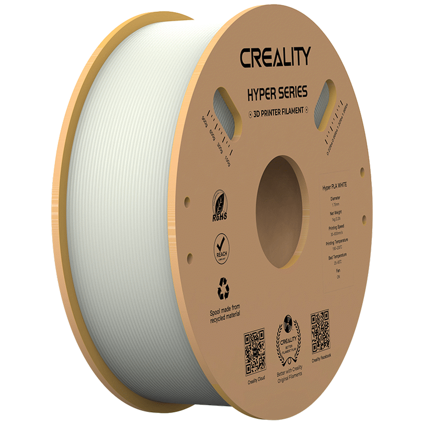 Creality 1.75mm Hyper Series PLA High-Speed Filament - White 1Kg | 3301010335