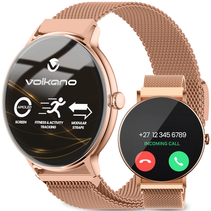 Volkano Ayla Collection Smartwatch with Extra Silicone Strap - Gold | VAC4-5105-GD