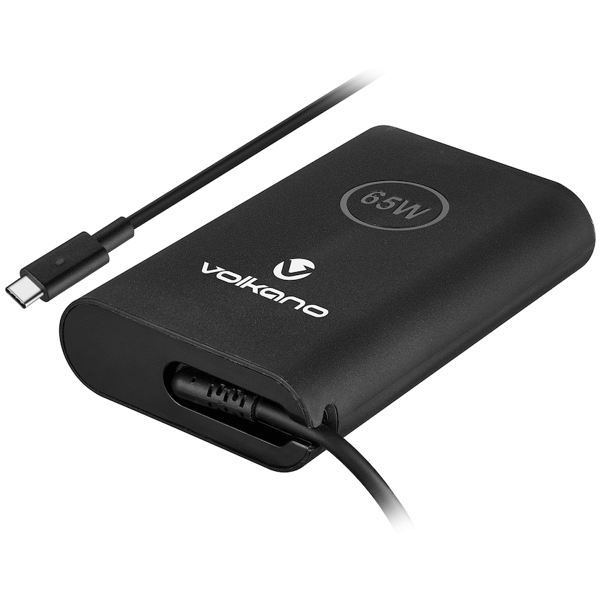 Volkano Brio Slimline series Type-C 65W Laptop Charger | VK-8053-BK