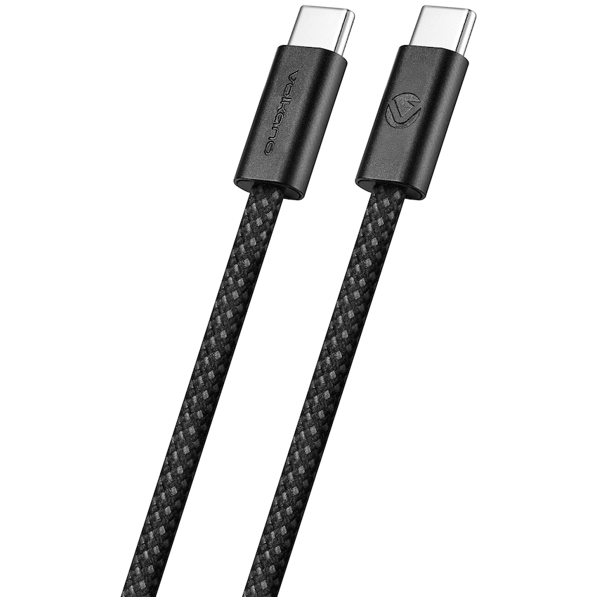 Volkano Weave Series 60w USB C to USB C 1.2m-Black | VK-30260-BK