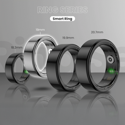 Volkano Ring Series Smart Ring with Charging Case - 19.1mm | VK-5098-LL-BK