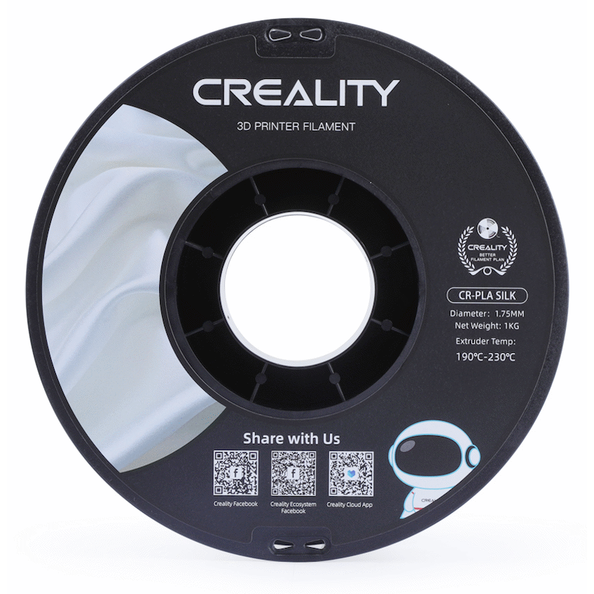 Creality 1.75mm PLA Silk Filament - White 1Kg | 3301120004