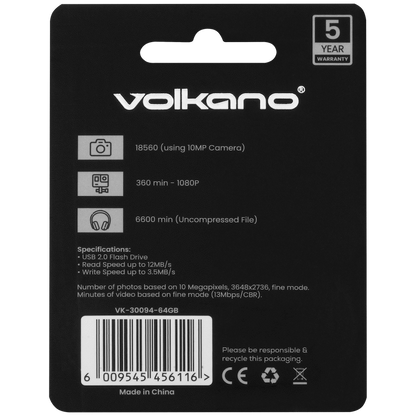 Volkano  USB 2.0 Flash drive 64GB | VK-30094-64GB