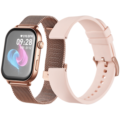 Volkano Trinity Series Smartwatch with Metal Mesh Strap - Gold | VK-5097-GD