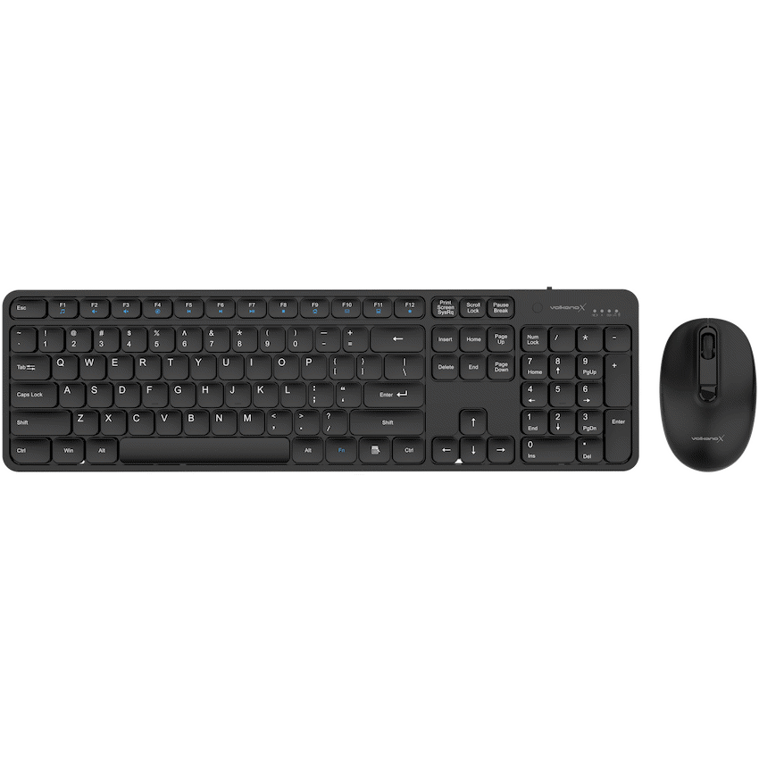 VolkanoX Garnet Bluetooth Wireless Keyboard and Mouse Combo - Black | VKX-20008-BK