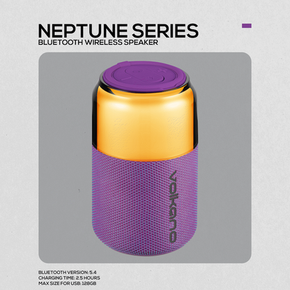 Volkano Neptune Bluetooth Wireless Speaker - Purple | VK-3004-PR