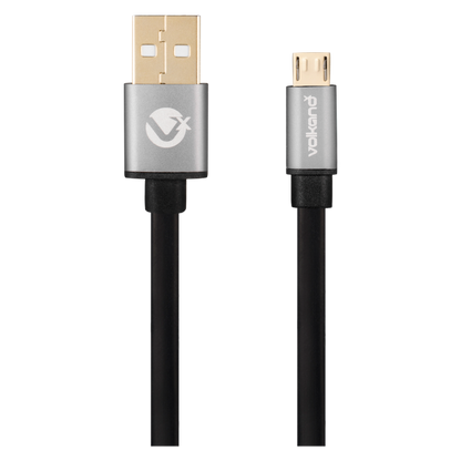 VolkanoX Couple Series Micro USB Premium Twin Pack 1m Charge/Data Cable - Black | VK-20068-BK