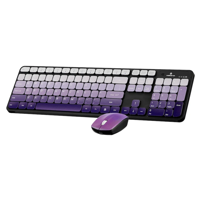 Volkano Prism Series Bluetooth Wireless Keyboard and Mouse - Purple | VK-20248-PR