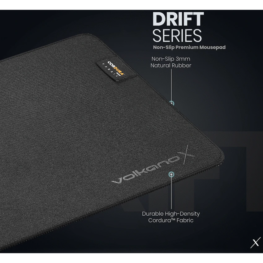 VolkanoX Drift Series Non-slip Premium Mousepad | VKX-213-BK