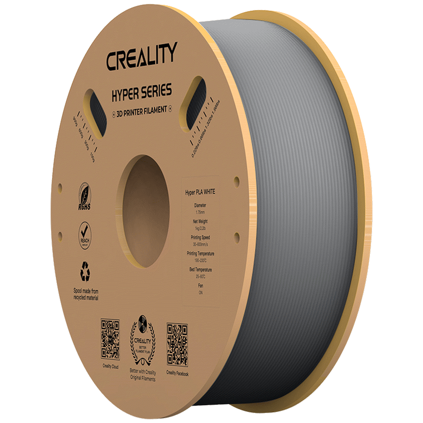 Creality 1.75mm Hyper Series PLA High-Speed Filament - Grey 1Kg | 3301010340