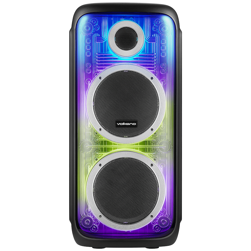 Volkano Cyber Series Dual 8" Party Speaker | VK-3903-D8-BK