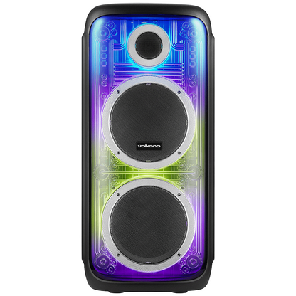 Volkano Cyber Series Dual 8" Party Speaker | VK-3903-D8-BK