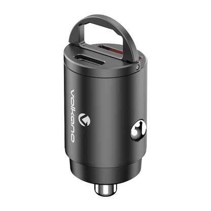 Volkano Obscurix Series 30w PD Dual USB-A and USB-C Ultra Small Car Charger | VK-8007-BK