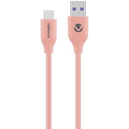 Volkano Flexi Series USB to Type-C 1.5m 30w - Pink | VK-20263-PK