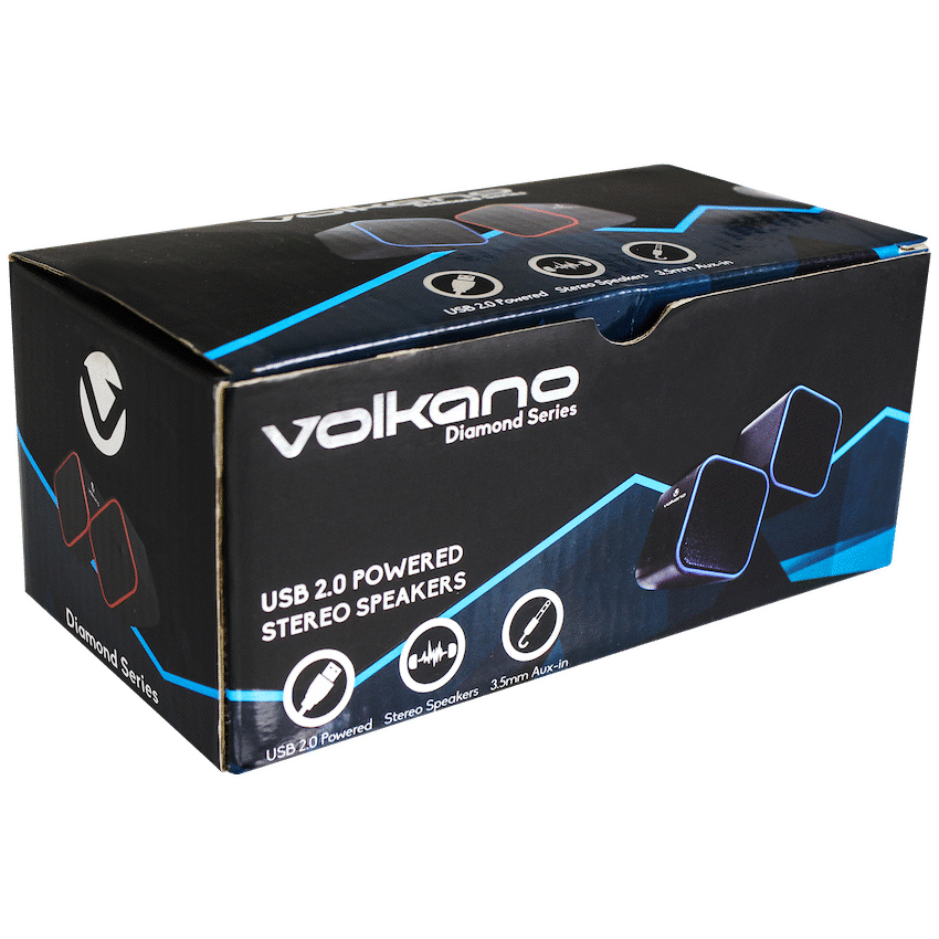 Volkano Diamond Series USB Speaker - Blue | VB-702-BLUE