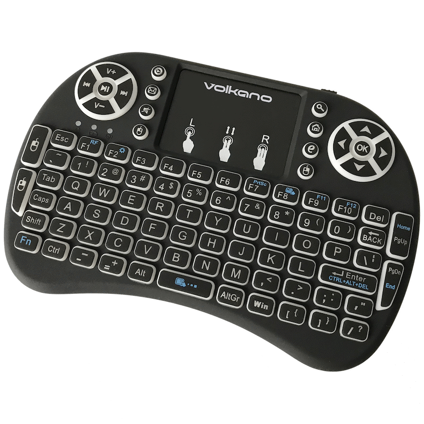 Volkano Control Series Smart TV Remote Control Keyboard and Trackpad | VK-20038-BK