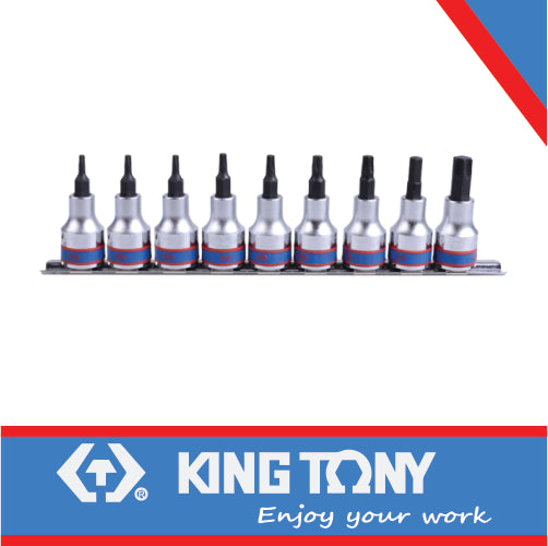KING TONY SOCKET SET 3/8" TORX T10 T50 | 3109PR8