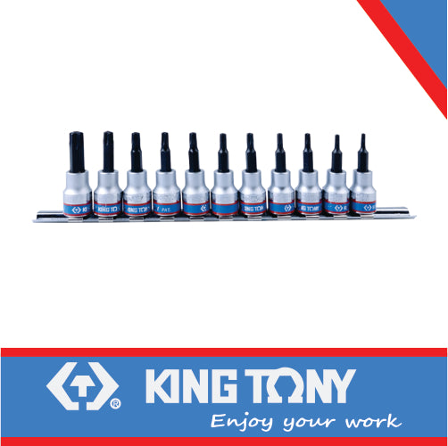 KING TONY SOCKET SET 3/8" TORX TAMPER PROOF T8 T50 11PC | 3131PR8