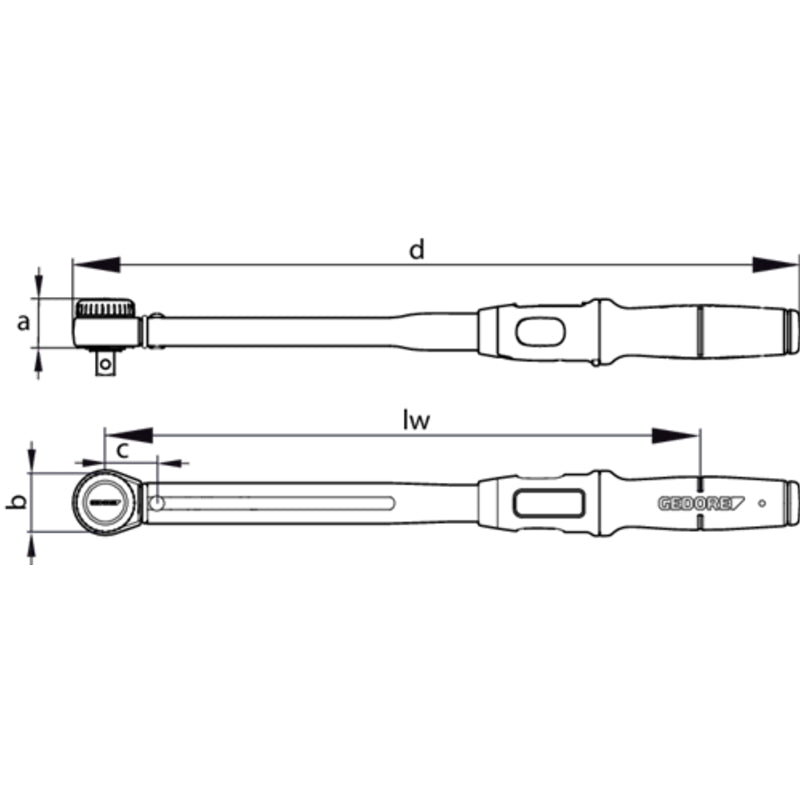Gedore Torque Wrench TORCOFIX K 1/2" 40-200 Nm (TF-K200) | 3278387