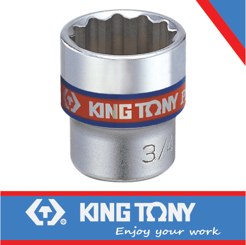 KING TONY SOCKET STANDARD 3/8" X 1/4" 12P | 333008S