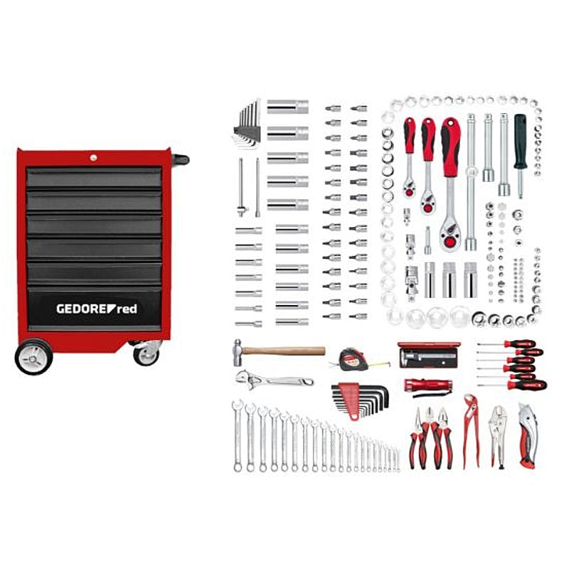 Gedore 218 Piece 5-Drawer Workshop Tool Trolley Assortment (R21560060) | 3365003