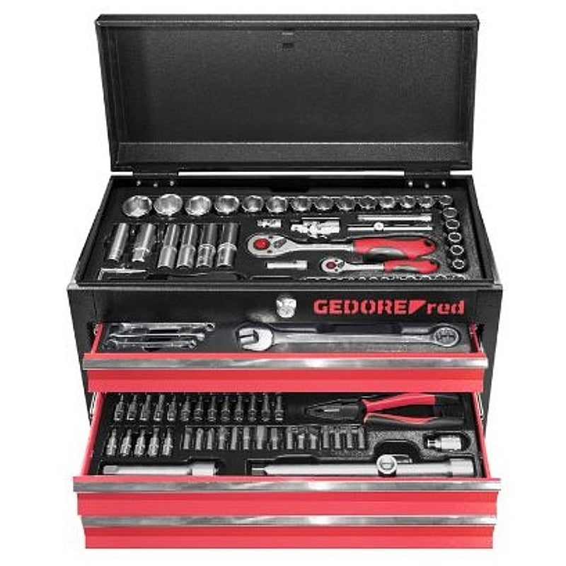 Gedore 113 Piece 1/4" & 1/2" Tool Chest Assortment (R21530113) | 3365008