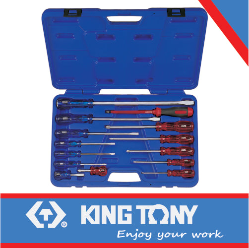 KING TONY SCREWDRIVER SET HEAVY DUTY 14PC | 35114MR
