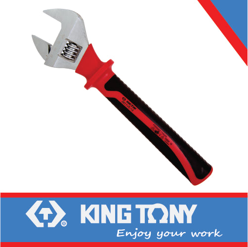 KING TONY VDE INSULATED ADJUSTABLE WRENCH 300MM | 3611VE 12