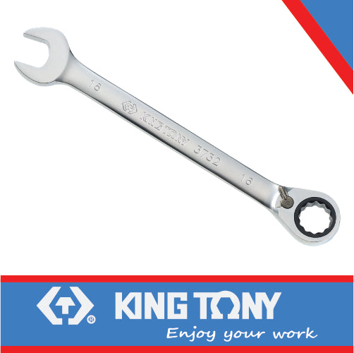 KING TONY SPANNER RATCHET TYPE REVERSIBLE 15MM | 373215M