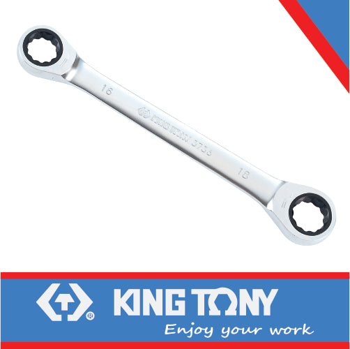 KING TONY SPANNER RATCHET TYPE DOUBLE RING 8 X 9MM | 37360809M