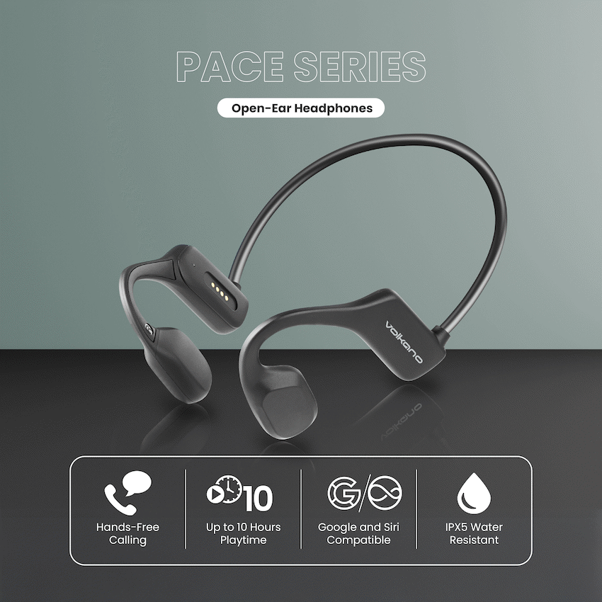 Volkano Pace Series Open-ear Bone Conduction Headphone | VK-1201-BK