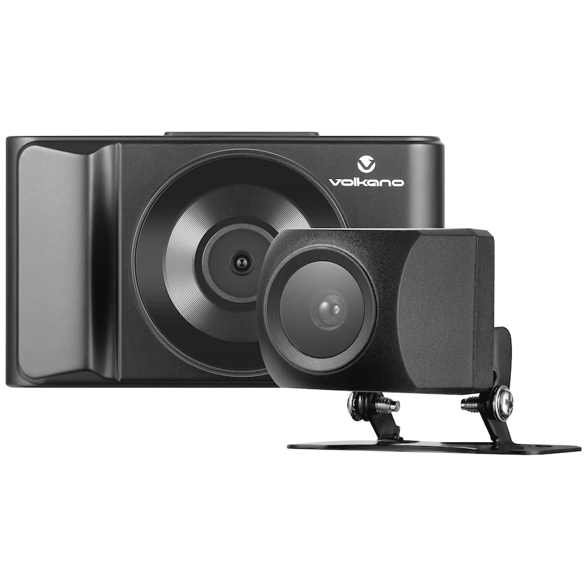 Volkano Trueview Series Dash Camera Front + Rear | VK-10031-BK