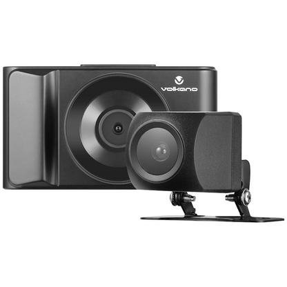 Volkano Trueview Series Dash Camera Front + Rear | VK-10031-BK