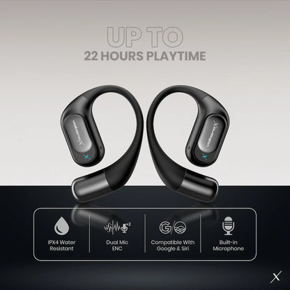 VolkanoX O300 Air Conduction OWS Earphones - Black | VXO-300-BK