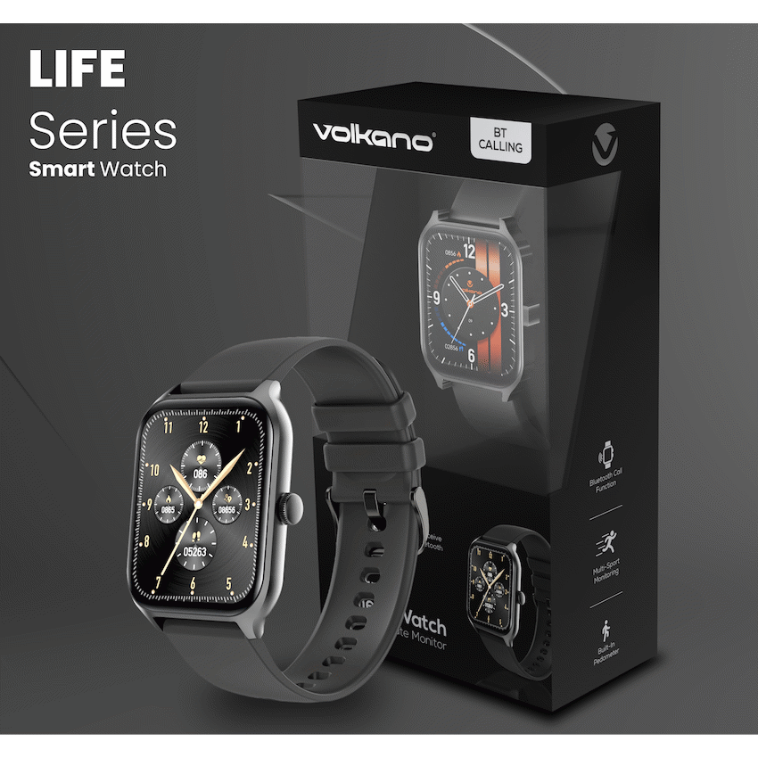 Volkano Life Series Smart Watches - Black | VK-5082-BK[V1]