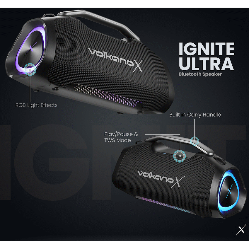 VolkanoX Ignite Ultra Bluetooth Speaker | VKX-3404-BK